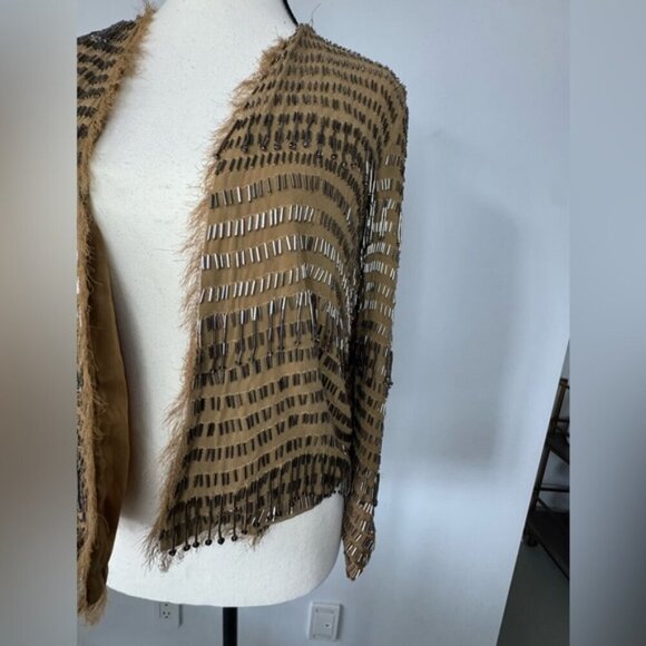 Topshop Beaded Statement Jacket – Size US 6 - Picture 6 of 16